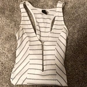 Windsor White Striped Onsie Sz. Small